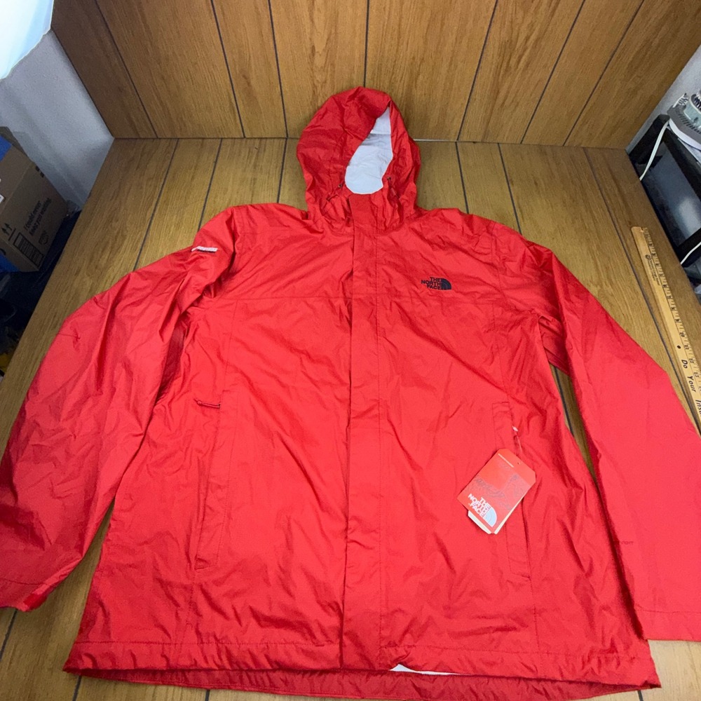 The North Face DryVent Rain Jacket Mens XXL Rage Red Waterproof Hooded NF0A3LH4